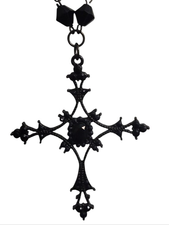 Jewelry - Black Gothic Cross Pendant Necklace
